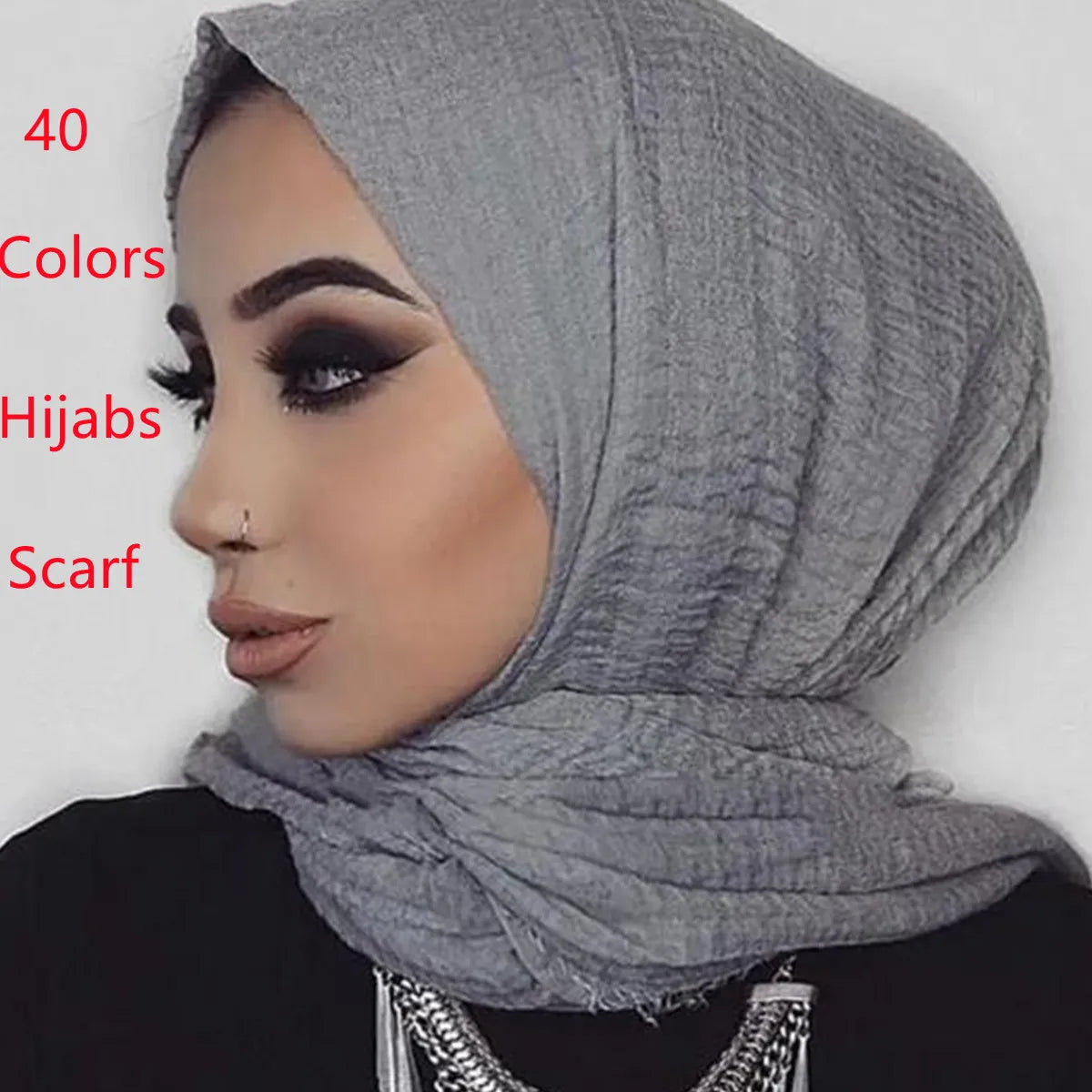Solid Color Women Cotton Linen Scarf Shawl Hijabs Muslim Headscarf Scarves Head Wraps Female Foulard Pashmina