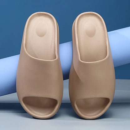 Summer Slippers Men Women Indoor EVA Soft Bottom Sandals Open Toe Trend Slides Beach Shoes Slippers Home Shoes Size 35-46