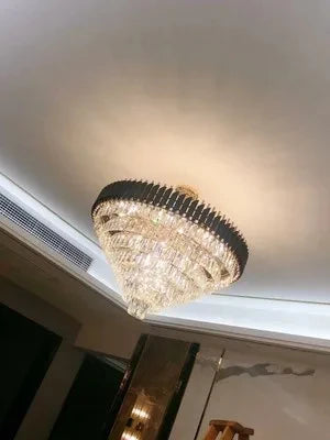 Villa Luxury Living Room Chandelier K9 Crystal Restaurant Pendant Lights Modern Ceiling Chandelier Dining Table Indoor Home Lamp