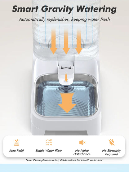 Furpipi 8L Automatic Dog Water Bowl Dispenser Elevating Stainless Steel Pet Waterer with Patented Faucet for Cats And Dogs