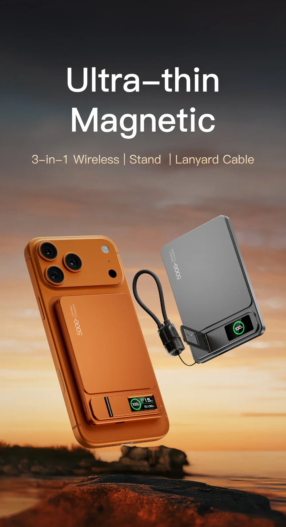 10000mAh Magnetic Powerbank 15W Wireless Power bank PD 20W Fast Charing External Battery For MagSafe iPhone 12-17 Pro Watch