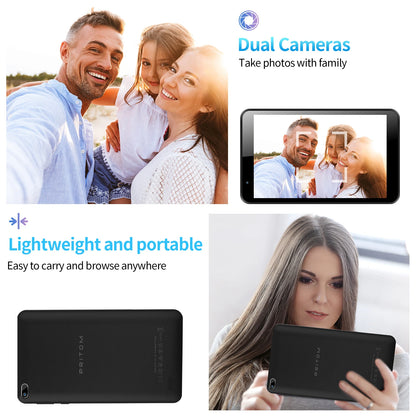 PRITOM 7 Inch Tablet PC 32 GB Android 13 with Quad Core Processor HD IPS Display Dual Camera WiFi with PU Protective Case