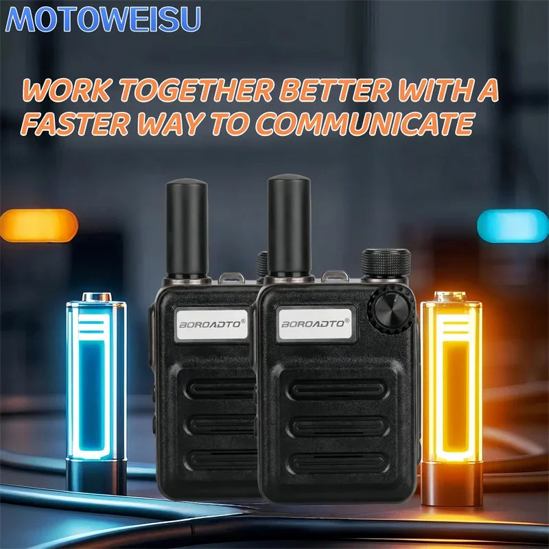 Portable UHF Walkie Talkie Two-Way Radio Long Range 400-470MHz Set - Handheld Communication Device for Emergency And Outdoor Use