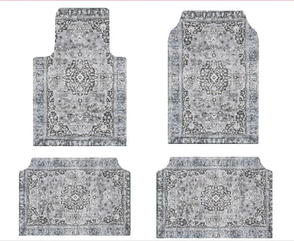 Set of Bohemian Style Floor Mat Universal Size Car Foot Mat American Retro Rugs for Bedroom Home Anti-slip Soft Rug