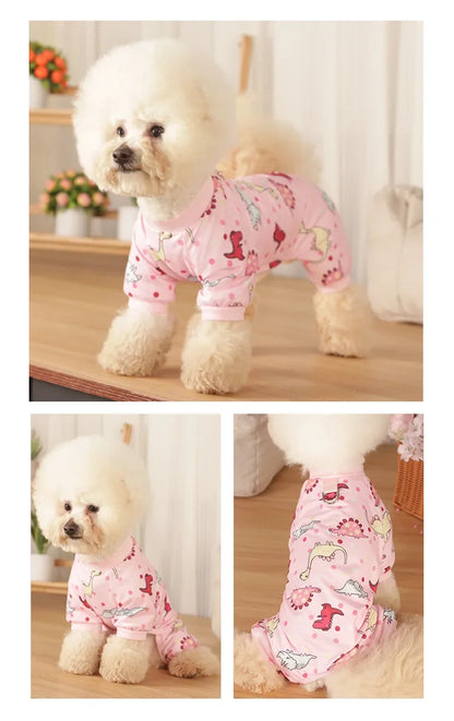 Dog Pajamas for Small Dogs Girl Boy Puppy Pjs Summer Pet Onesies for Chihuahua Yorkie Teacup Cute Soft Material Stretch Outfit