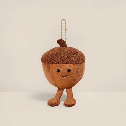 Cartoon Cute Fruit and Vegetable Plush Series Keychain Toy Peach Pear Cherry Doll Smiling Face Fruit Decoration Pet Gift