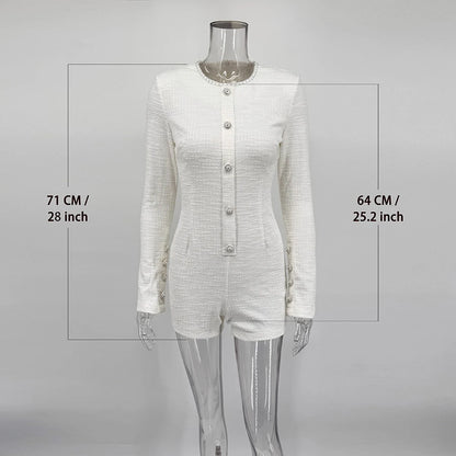 Ticketsx Vintage High Waist Jumpsuit Fashion New Women Plaid Contrast Button Slim Rompers Elegant Party Clubwear Female Playsuit