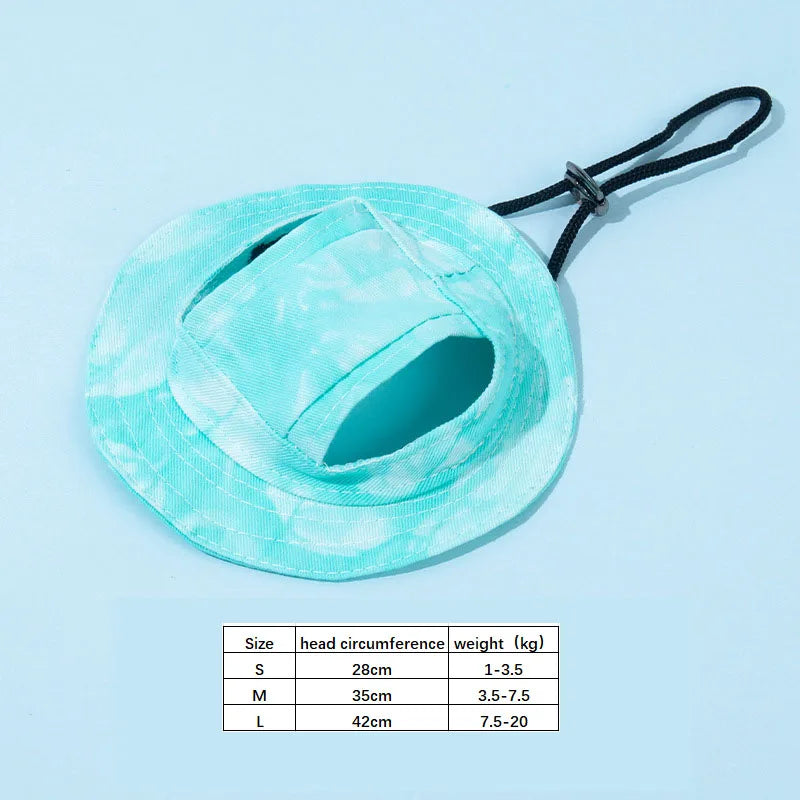Pets Hat with Ear Holes Adjustable Baseball Cap for Medium Small Dogs Summer Dye Cats Sun Cap Pet Outdoor Hat Pet Supplies