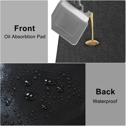 Rectangle Garage Floor Mat for Under Car Dark Grey Garage Flooring Rug Motorcycle Oil Spill Mat Absorbent Oil Garage Parking Mat