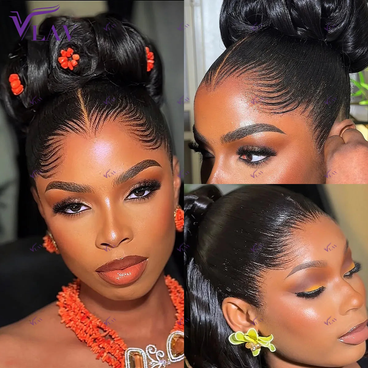 Lagos Hairline 13x6/360 HD Lace Frontal Wig Preplucked Silky Straight 100% Human Hair Glueless Wigs Wear And Go 400 Density  Wig