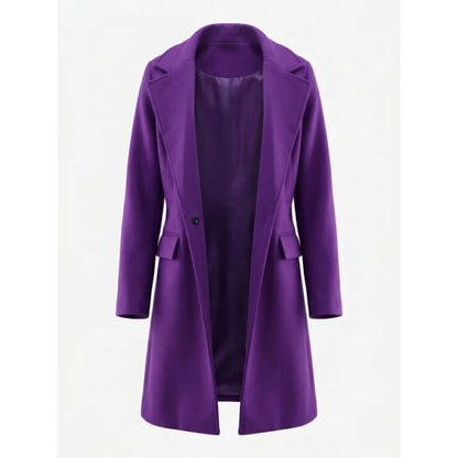 Women’s Winter Jacket Single-button Long Coat Warm Elegant Streetwear Wool-Blend Jacket Womens Casual Wear Female Winter Jackets