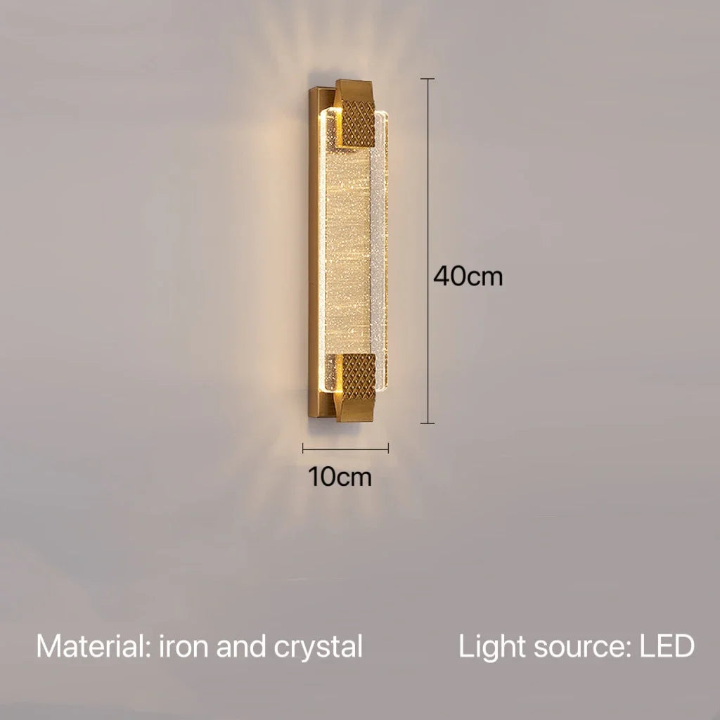 Modern Luxury Crystal Wall Lamp Bedroom Bedside Corridor Stairway Hallway Restaurant Kitchen Background Wall Led Light Sconce