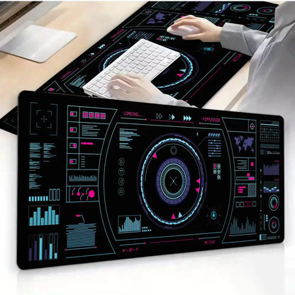 Radio pattern Mouse Pad Mousepad Large Abstract Mouse Pad Gaming Deskmat With Lockedge Office Non-slip Carpet
