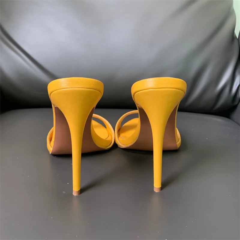 Super-high Heel Slippers Women Shoes Summer Peep Toe Mixed Colors Stiletto Sandals Sexy Party Ladies Shoes Luxury Woman Pumps