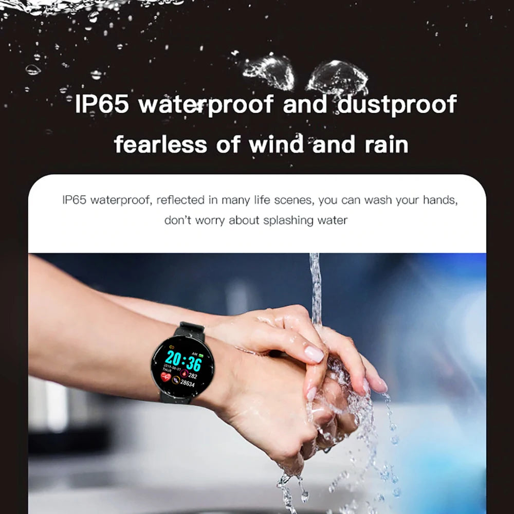 D18 Smart Watch Men Women Smartwatch Blood Pressure Waterproof Digital Watches Sports Fitness Tracker Watch for Apple Watch Band