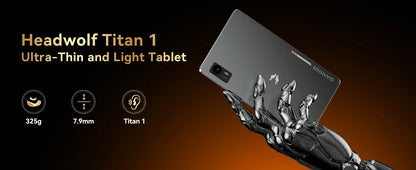 World Premiere Headwolf TiTan1 4G LTE Tablet MTK Dimensity 8300 Dual SIM Slot 8.8" 12G+256GB ROM Android15 7200mAh Gaming Tablet