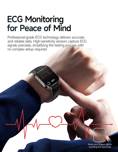 New Precise Health Care Smart Watch ECG+HRV Uric Acid Blood Lipids Emotional Perception Bluetooth Call Smartwatchs For Men Women