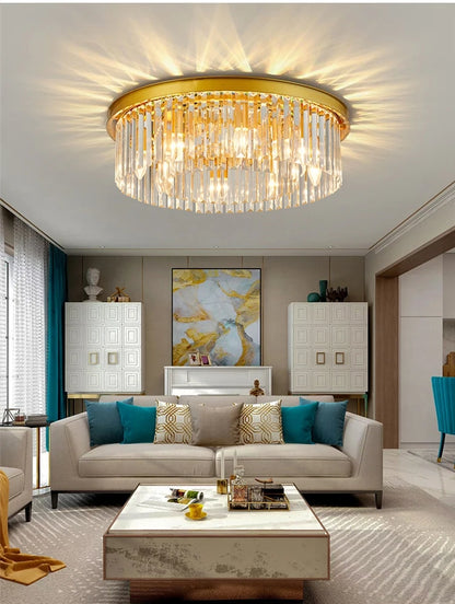 Nordic Designer Luxury Ceiling Chandeliers Modern LED Crystal Pendant Lights for Bedroom Living Room Light Fixtures
