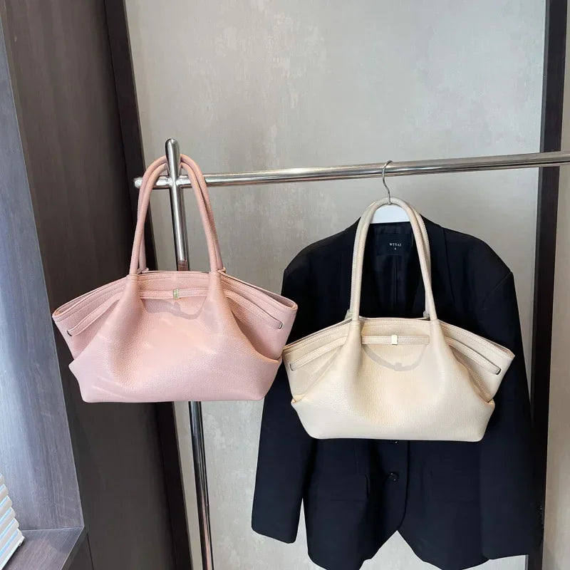 2026 French Style Women Tote Bag Large Capacity Luxury Underarm Bag Casual Single Shoulder Handbag Daily Commute Shopping Bags