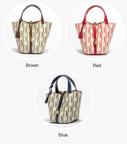 CH Large Capacity Commuter Travel Handbag Luxury Brand Fashion Texture Letter Printed Women's Shoulder Bag
