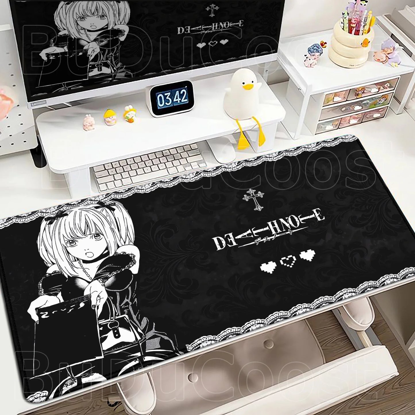 New Misa Amane Light Yagami Desk Mat Death Note Anime Mousepad Computer Gamers Lock Edge Mouse Pad Gaming E-sports Keyboard Pads