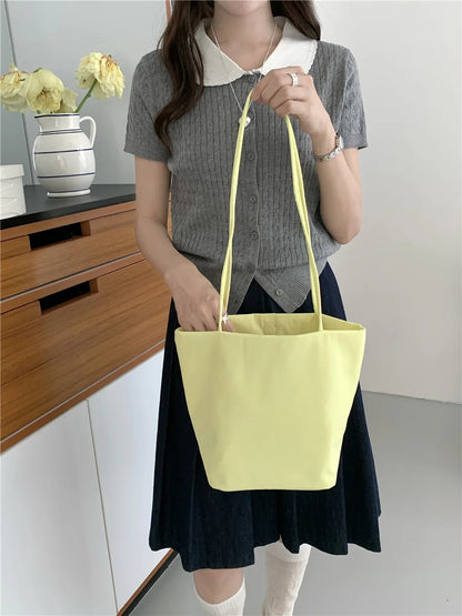 Casual Nylon Bucket Bags for Women Shoulder Bag Fashion Soft Women Bag NEW Tote Purses and Handbags Female Shopper Commuter Bags