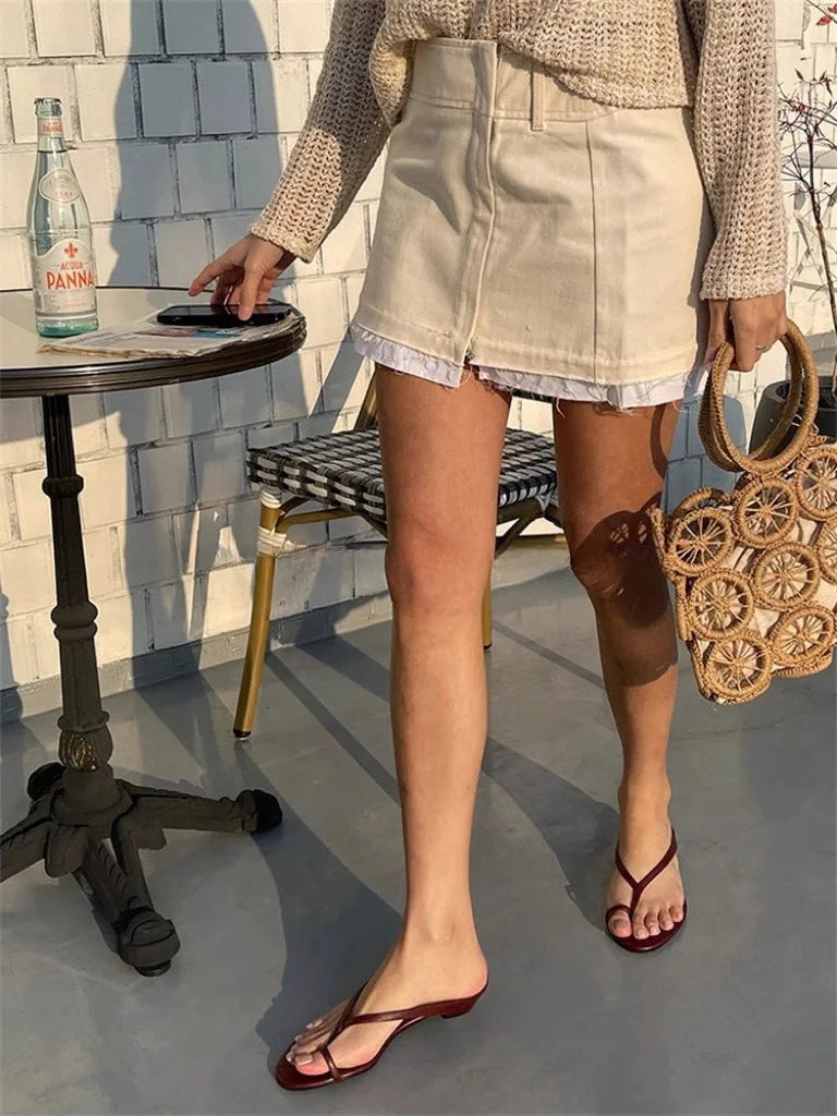 Women's Minimalist Thin Strap Sandals 2026 New Summer Flip Flops Elegant Clip Toe Flat Slides Casual Beach Shoes for Ladies