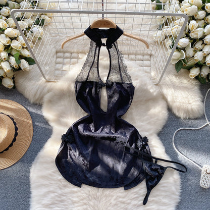 Women Lace Patchwork Velour Strappy Catsuits Fashion One Piece Combination Rompers Erotic Fashion Sexy Bunny Bodysuits Cosplay