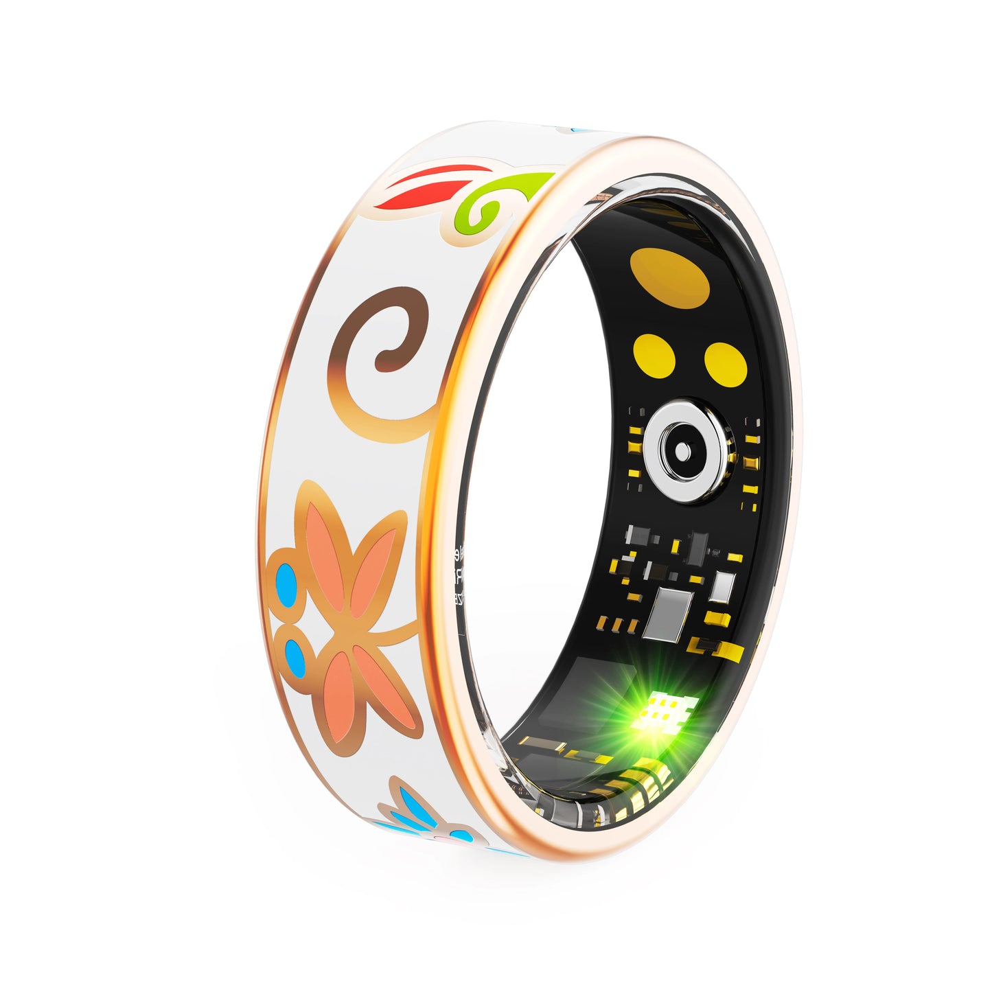 R18 Smart Ring Color Enamels Women Female Stainless Steel Intelligent Finger Ring IP68 Waterproof Smartring Fitness Tracker