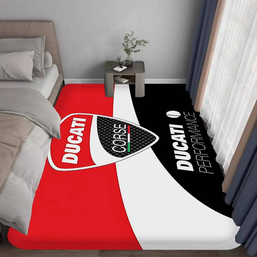 Motorcycle LOGO D-Ducati Floor Mat Rectangle Anti-slip Home Soft Badmat Front Door Indoor Outdoor Mat Hotel Decor Mat