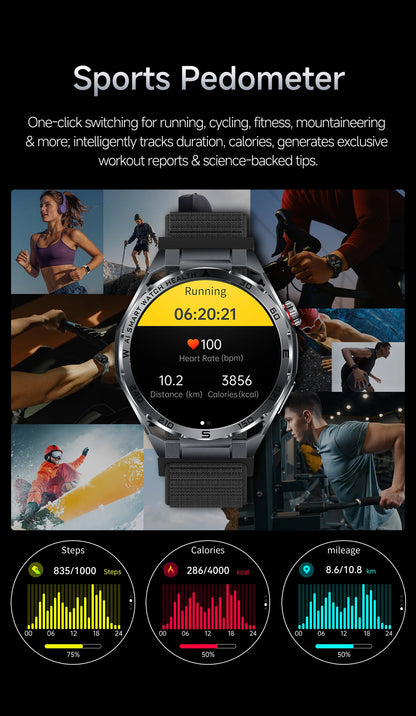 2026 New ECG+PPG Body Fat Analysis Health Smart Watch Uric Acid BP Blood Oxygen Bluetooth call Sports Smart Watch For Men Women