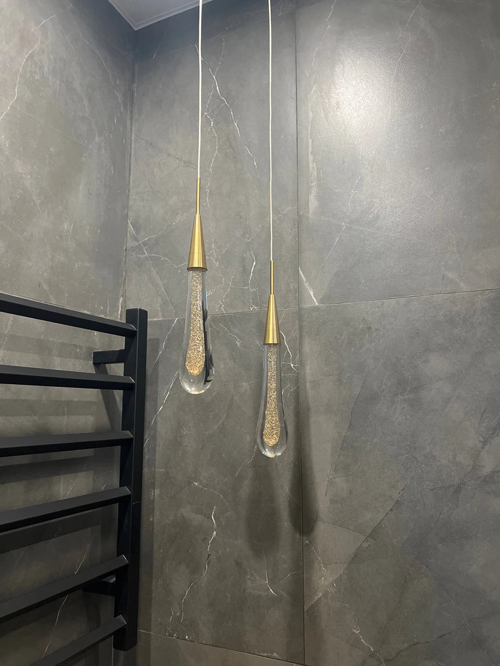 Customizable Post-Modern Crystal Glass led Pendant Lights Hanglamp Drop Light Restaurant Bar Pendant Lamp Staircase Lamps
