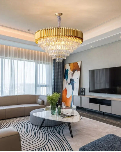 Luxury Crystal Pendant Lamp Lustre Home Decor Ceiling Chandelier Modern Dining Room Kitchen Bedroom Living Room Hanging Lights