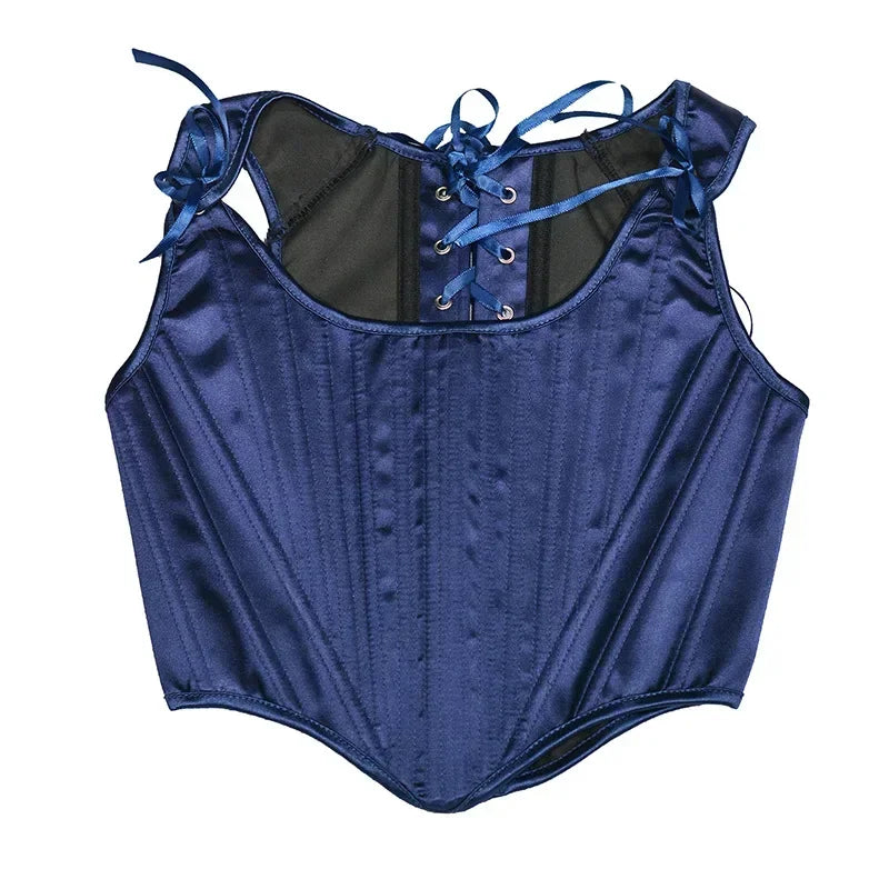 Lolita Tanks Corset Sexy Slimming Bandage Shapewear Women Evening Party Elegant Retro Bustier Top Streetwear Woman Clothes