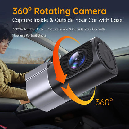 1080P Mini Hidden Car Dashcam, Night Vision Dashboard Camera with 32GB Memory Card Included, 24H Parking Surveillance, Loop Recording, G-Sensor Gravity Detection, Mobile App Control, Vehicle Safety Accessory