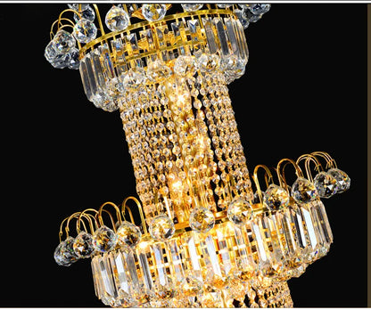 Luxury Crystal Chandeliers Villa Loft Living Room Decorate Lighting Chandelier Ceiling Lights Hotel Pendant Light Indoor Fixture