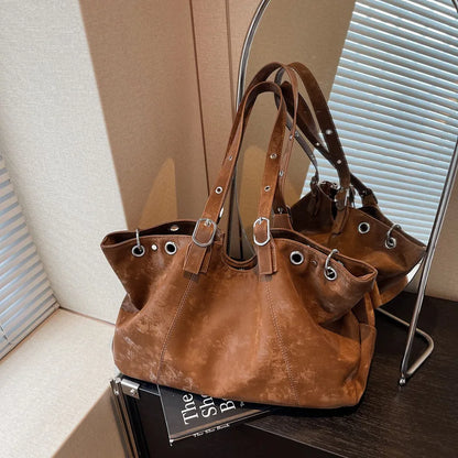 Vintage Big Bags For Women Handbags Top-handle Handbag Fashion Satchel Dumpling Pack Tote Shoulder Bag Hobos Large Purse Bolsa