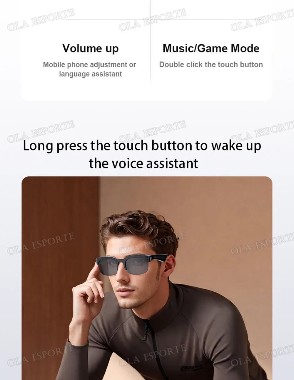 New Camera Control Smart Glasses 2026 Music Sunglasses Headphones Wireless Bluetooth Call Headset HIFI Audio glasses For Android