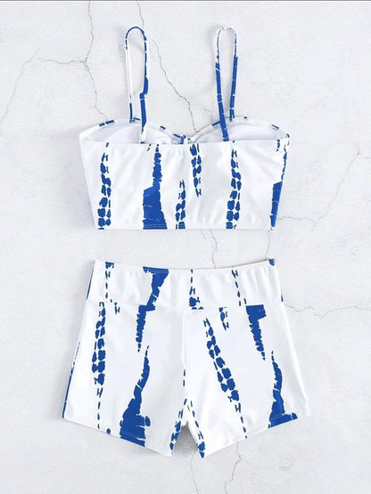 Drawstring Front Shorts Bikinis 2026 High Waist Swimsuit Women Swimwear Female Bathers Bathing Swimming Swim Suit Beachwear