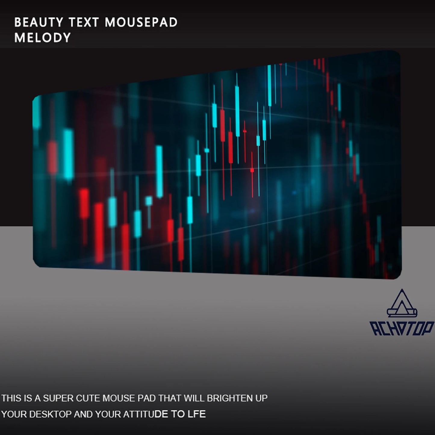 Stock Market Computer Pad Bitcoin Chart Pattern Mouse Pad Trader Computer Desk Pad Candlestick Pattern Pad Office Keyboard Pad