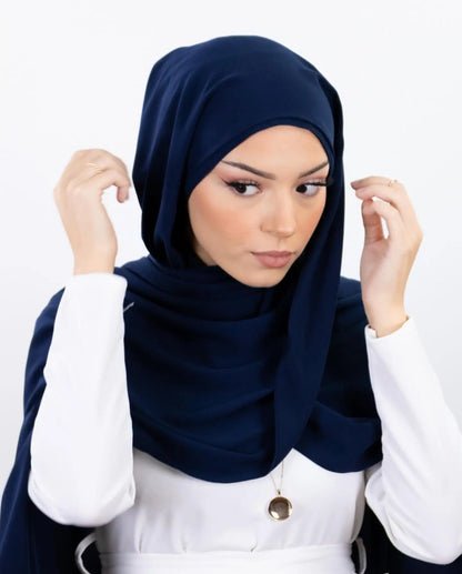 Pin Free Instant Chiffon Hijab Women Jersey Bonnet Islam Shawls and Wraps Bonnet Hijab Underscarf Cap Foulard Femme