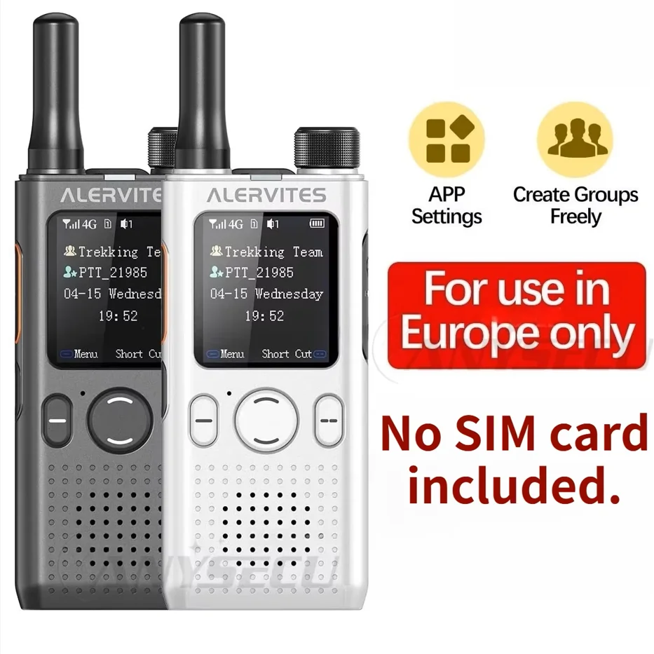 2PC BAOFENG AT1 Walkie Talkie 4G/5G Radio POC Unlimited Distance Group Call 2200mAh OLA PTT Portable Ham Radio 2PCS EU Version