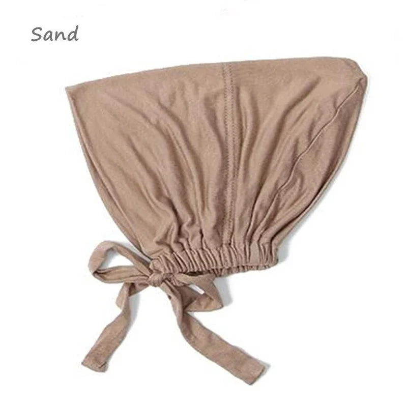 New Soft Modal Muslim Turban Hat Inner Hijab Caps Islamic Underscarf Bonnet India Hats Female Headwrap Turbante Mujer