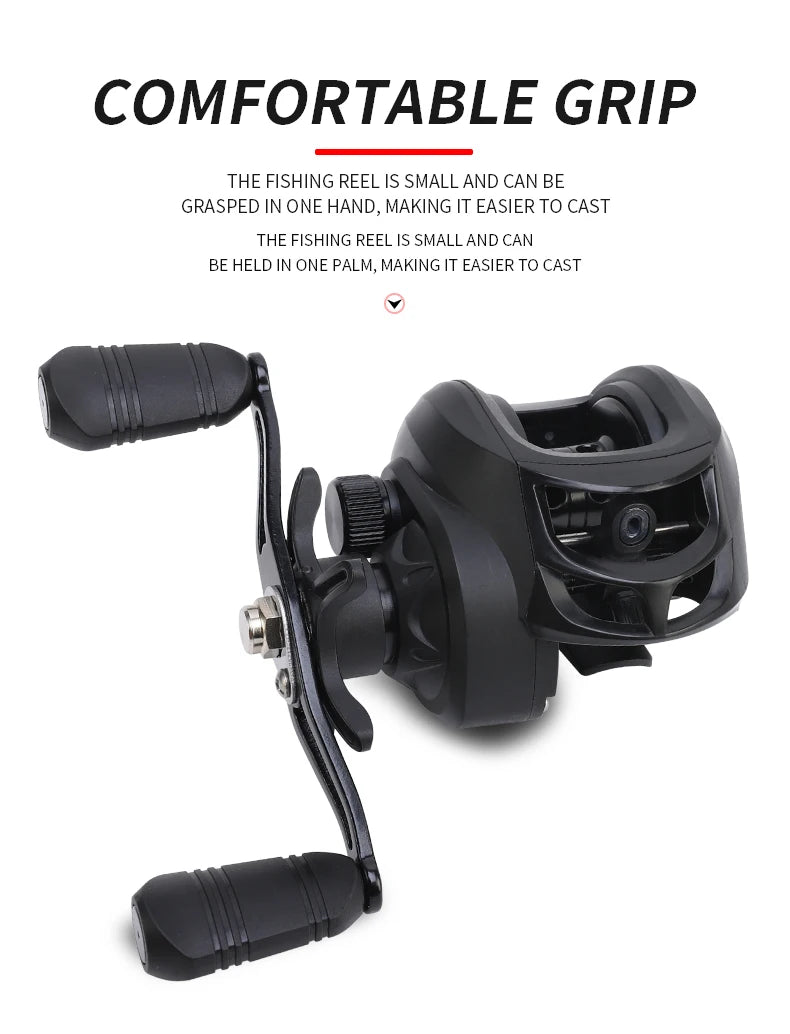 Max Drag 12kg Left/Right Hand Baitcasting Reel High Speed 7.2:1 Gear Ratio Fresh Saltwater Magnetic Brake System Ultralight Reel