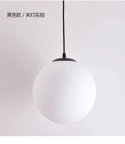 Black White Golden Ball Chandelier Lights Glass Frosted Lampshade Restaurant Bar Kitchen Hanging Lamps G9 E27 Indoor Lighting