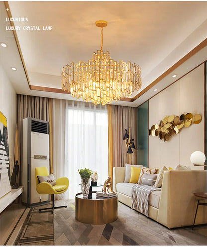 Luxury Crystal Ceiling Pendant Chandelier Lights Dining Room Chandeliers Lighting for Living Room Light Home Decor Lustre Salon