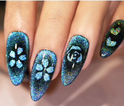 AWStorG 5ML Colorful Laser Cat Magnetic Gel Blue Glitter Shine Soak Off  Semi Permanent  UV Gel Nail Art Varnish Nail Supplies