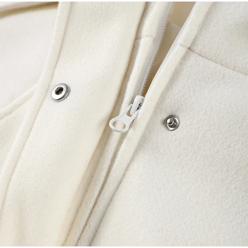 Casual Solid Ski Hoodie Jumpsuits Women Street Full Sleeve Closed Waist Slim Warm Belt Suits Female 2026 Fashion Snow Lady Suit
