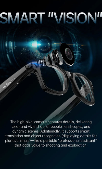AI Smart Glasses with 8MP Camera Video Recording 100+ Languages Translation Sunglasses Bluetooth Call Music Play Men Women 2026