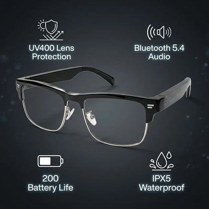 Smart Glasses Ultra-Light Playback Open-Ear Speakers Sunglasses Polarized Lens Smartglasses Bluetooth Glasses for Sports Travel